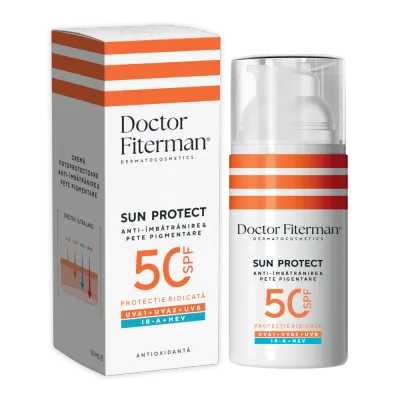 Crema fotoprotectoare anti-imbatranire Sun Protect SPF 50, 50 ml, Doctor Fiterman