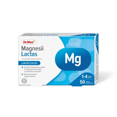 Dr. Max Magneziu Lactat, 50 comprimate filmate