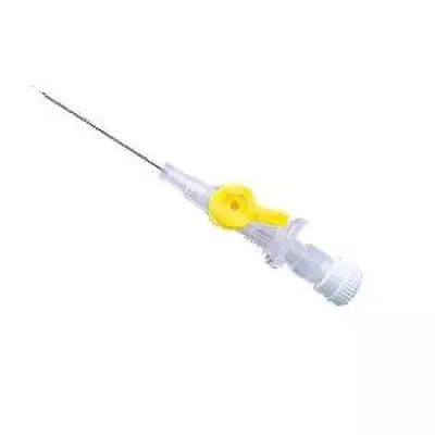 Branula cu valva galbena 24G, 1 bucata, Euromed