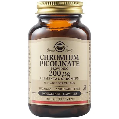 SOLGAR PICOLINAT DE CROM 200 MCG 90 CAPSULE