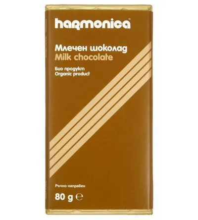 Ciocolata cu lapte Bio, 80g, Harmonica