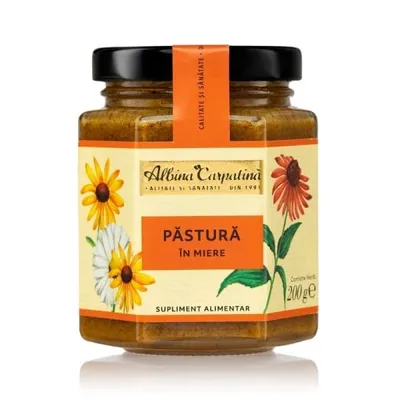 Pastura in Miere Albina Carpatina 200g – supliment apicol natural cu efect tonic si revitalizant