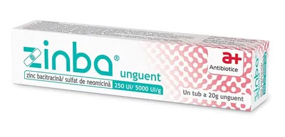 ZINBA 250UI/5000 UI/G UNGUENT 5G ANTIBIOTICE