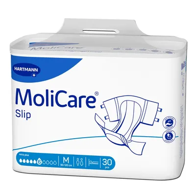 Scutece incontinenta severa adulti MoliCare Slip Extra Plus, marime M, 30 bucati, Hartmann