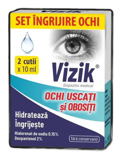 VIZIK PENTRU OCHI USCATI SI OBOSITI SET 2 X 10ML ZDROVIT