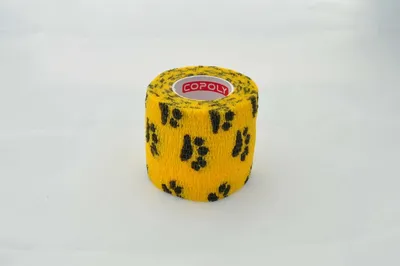 Bandaj autoadeziv 5cm x 4,5m, galben Paws, Copoly