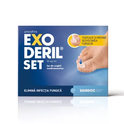 Exoderil Set lac de unghii medicamentos, 50 mg/ml, Sandoz