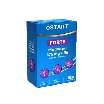 OSTART FORTE MAGNEZIU 375MG+B6 30 COMPRIMATE