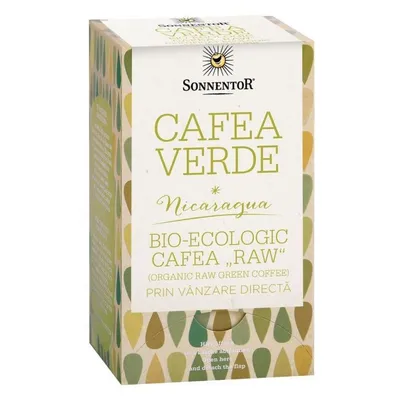 Cafea Bio Verde Raw, 18 plicuri, Sonnentor