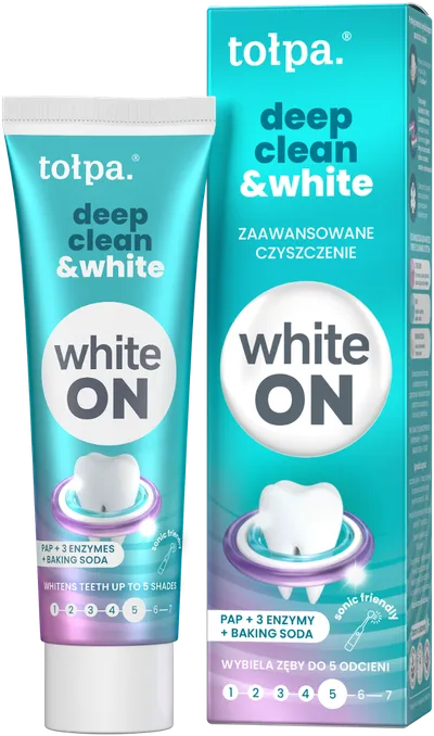 Pasta de dinti ON WHITE Deep Clean & White, 75ml, Tolpa