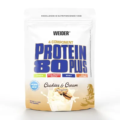 Pudra proteica cu aroma de Cookies & Cream Protein 80+, 500g, Weider