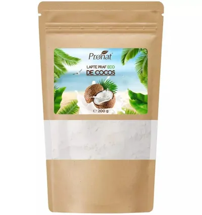 Lapte praf de cocos Bio, 200g, Pronat