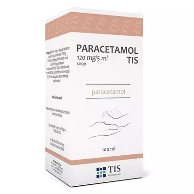 Paracetamol TIS copii 120 mg/5 ml sirop, 100 ml – Tis Farmaceutic