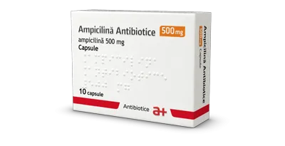 Ampicilina 500mg, 10 capsule, Antibiotice