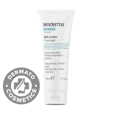 Crema-gel hidratanta pentru ten gras predispus la acnee Acnises Young, 50ml, Sesderma