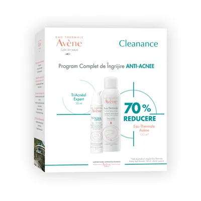 Pachet Emulsie ten acneic Triacneal Expert 30ml + 70% reducere Apa termala 150ml, Avene