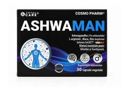 AshwaMan, 30 Capsule Vegetale, Cosmopharm