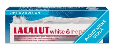 LACALUT PASTA DINTI WHITE REPAIR SET X 75ML+ PERIUTA