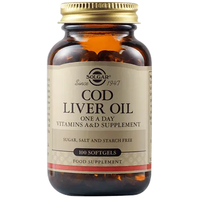Ulei din ficat de cod, 100 capsule, Solgar