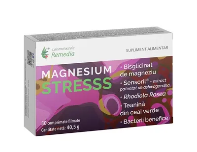 MAGNESIUM STRESSS 30 COMPRIMATE FILMATE REMEDIA