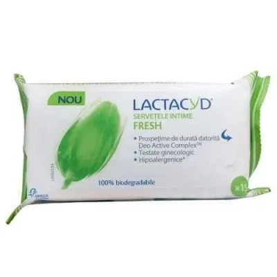 Lactacyd Fresh Wipes, 15 bucati, Omega Pharma