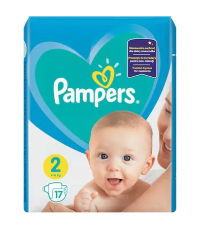Scutece pentru copii New Baby, Marimea2, 4-8kg, 17bucati, Pampers
