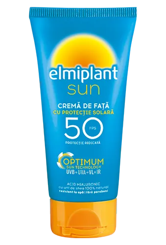 Crema de fata ten sensibil Sun SPF 50, 50ml, Elmiplant