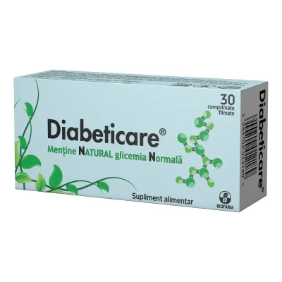 Diabeticare, 30 comprimate filmate, Biofarm