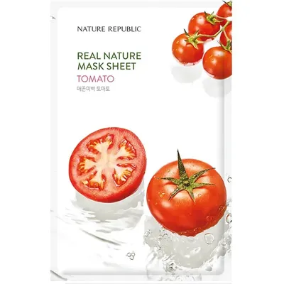 Masca tip servetel cu extract de rosii Real Nature, 23g, Nature Republic