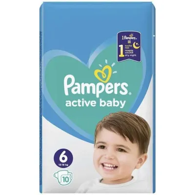 Scutece pentru copii Active Baby marimea 6, 13-18kg, 10 bucati, Pampers