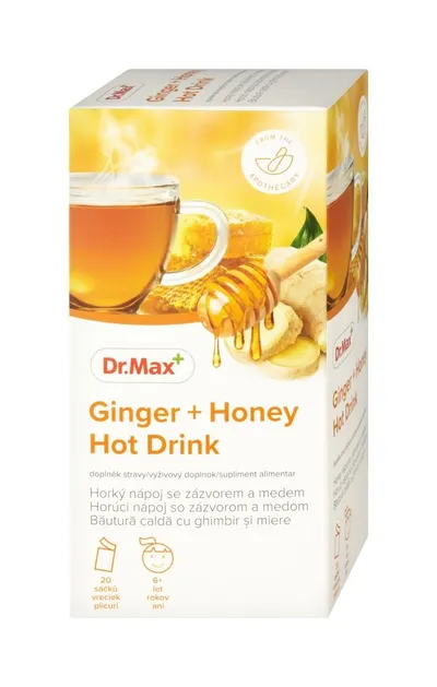 Dr. Max Ginger + Honey Hot Drink, 20 plicuri