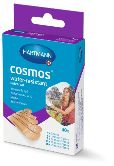 Plasturi rezistenti la apa Cosmos Universal, 40 bucati, Hartmann