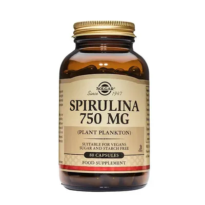 SOLGAR SPIRULINA 750MG 80 CAPSULE