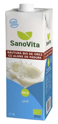 Bautura vegetala din orez si alune de padure Bio, 1l, SanoVita
