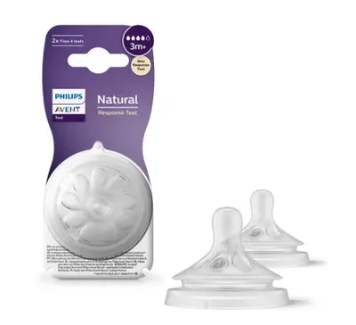 Tetina Natural Response 3m+, 2 bucati, SCY964/02, Avent