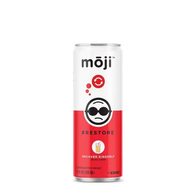 Bautura carbogazoasa cu aroma de ghimbir Moji Restore, 355ml, GNC