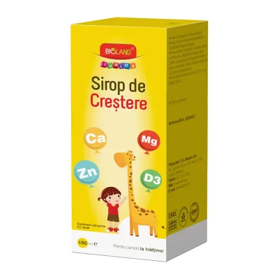 Sirop de crestere Bioland Junior, 150 ml, Biofarm