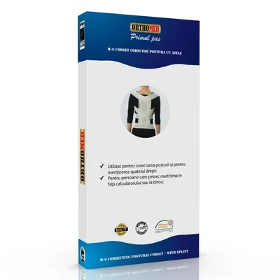 Corset corector postura cu atele Marimea S, 1 bucata, Orthomed