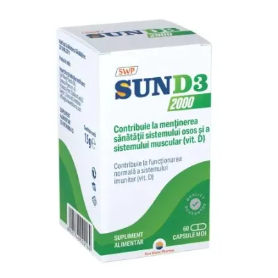 Sun D3, 60 capsule moi, Sun Wave Pharma