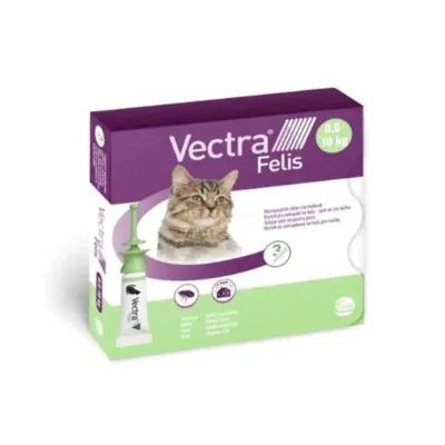 Vectra Felis pisici (0.6–10 kg), antiparazitar extern, soluție spot – on, 3 pipete – Ceva Sante Animale FR
