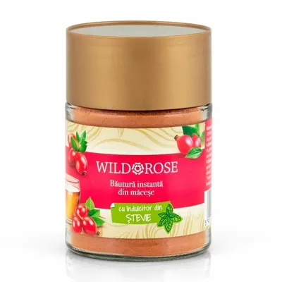 Pudra din extract de macese 99.5% Wild Rose, 50g, AdNatura