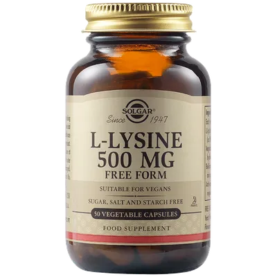 L-Lizina 500mg, 50 capsule vegetale, Solgar