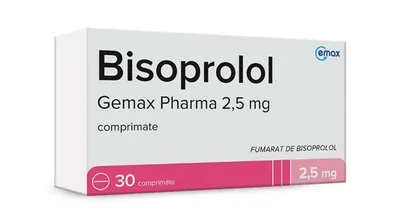 Bisoprolol 2.5mg, 30 comprimate, Gemax