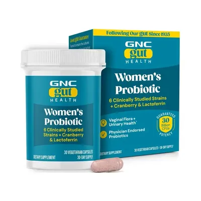 GNC GUT HEALTH WOMEN PROBIOTIC CU LACTOFERIN SI MERISOR 30 CAPSULE VEGETALE