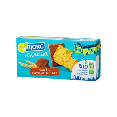 Biscuiti eco glazurati cu ciocolata, 192g, Bjorg