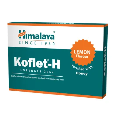 Koflet-H cu aroma de lamaie, 12 pastile, Himalaya