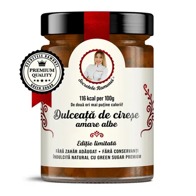 Dulceata de cirese amare albe, 350g, Laboratoarele Remedia