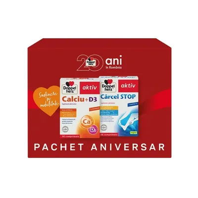 DOPPELHERZ 20ANI CALCIU+D3 30 COMPRIMATE + CARCEL STOP 30 COMPRIMATE