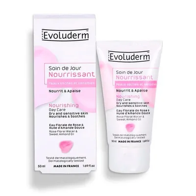 Crema de zi hranitoare pentru ten uscat si sensibil, 50ml, Evoluderm