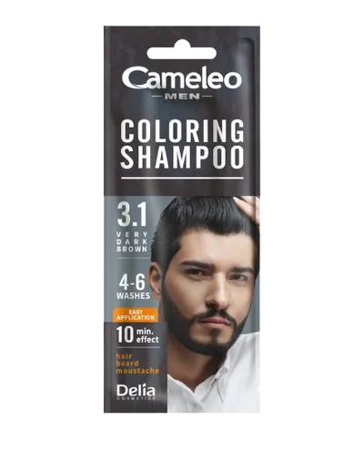 Sampon nuantator Camelo Men Very Dark Brown 3.1, 15ml, Delia Cosmetics